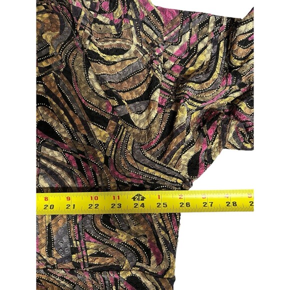 JM Collection Baroque Paisley TUNIC Scoop Neck Whimsical Dark Fairy Grunge 2X - Picture 5 of 8